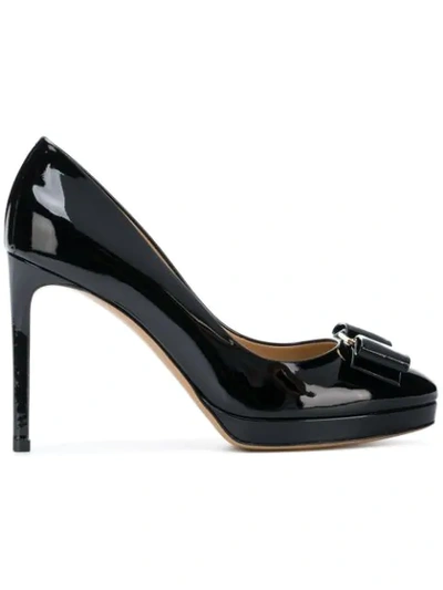 Shop Ferragamo Vara Bow Pumps In Black