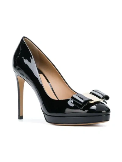 Shop Ferragamo Vara Bow Pumps In Black