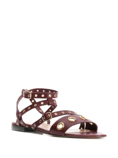 Tila March Monica Flat Sandals In Red