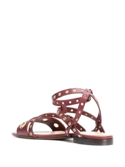 Tila March Monica Flat Sandals In Red