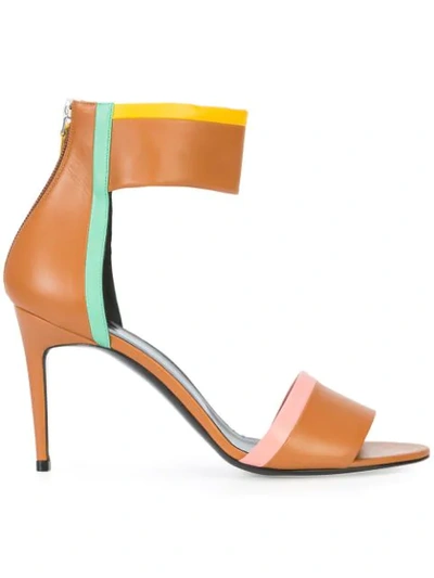 Shop Pierre Hardy Colour Block Sandals In Brown