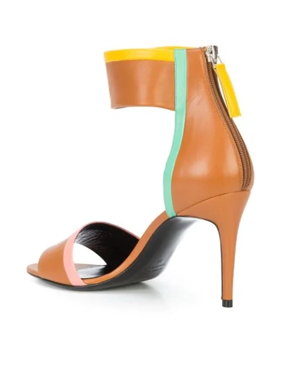 Shop Pierre Hardy Colour Block Sandals In Brown