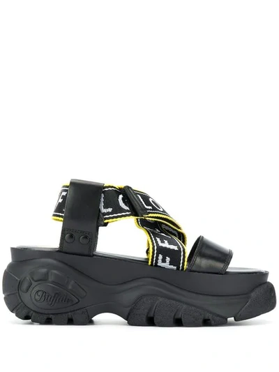 Shop Buffalo Platform Sandals In Black