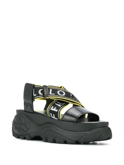 Shop Buffalo Platform Sandals In Black