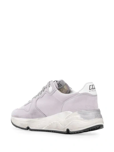 Shop Golden Goose Running Sole Sneakers In Purple