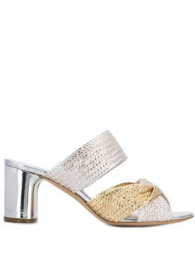 Shop Casadei Argento Sandals In Silver