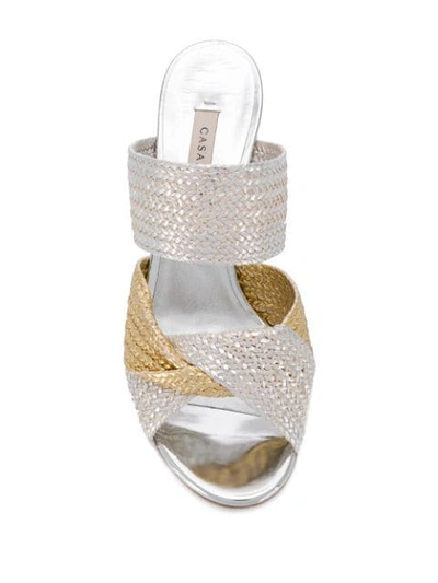 Shop Casadei Argento Sandals In Silver