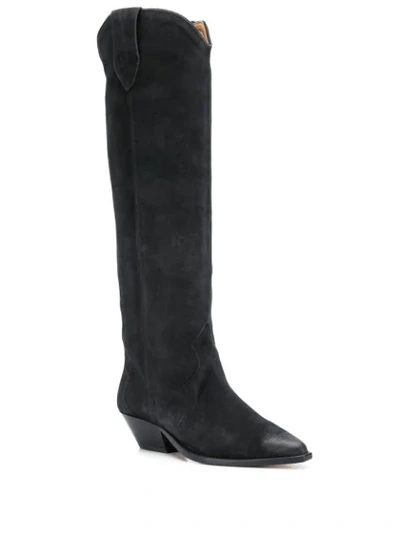Shop Isabel Marant Denvee Knee-high Boots In Grey