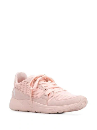 Shop Arkk Mesh Panel Sneakers In Pink