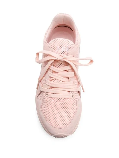 Shop Arkk Mesh Panel Sneakers In Pink