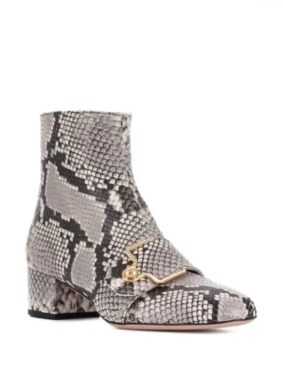 Bally Ankle Boot 'maggye' In Snake Look Grey/multi In 171 Python