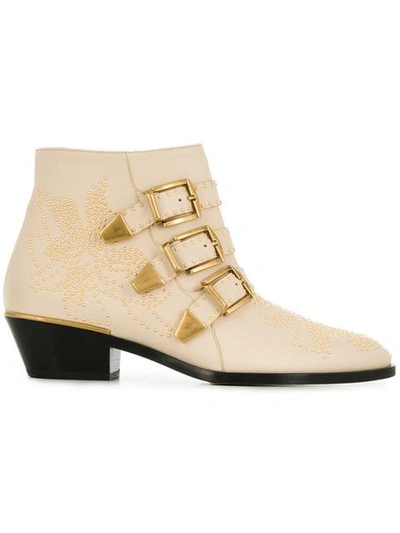 Shop Chloé Susanna Ankle Boots In Neutrals