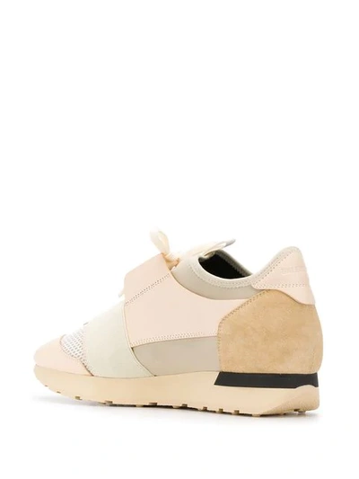 Shop Balenciaga Race Sneakers In Neutrals