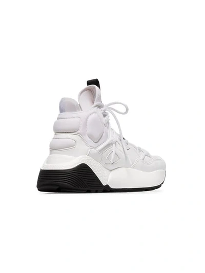 Shop Stella Mccartney White Eclypse 45 High Top Chunky Sneakers