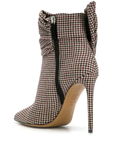 Shop Alexandre Vauthier Houndstooth Ankle Boots In Black