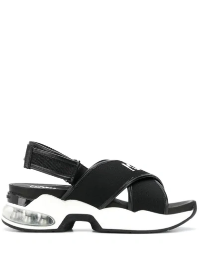Shop Karl Lagerfeld Platform Sandals In Black