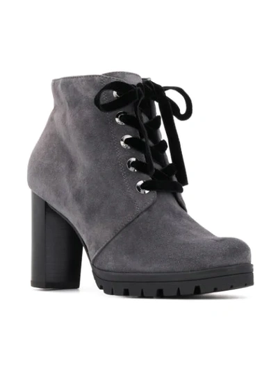 Shop Hogl Lace-up Ankle Boots In Grey