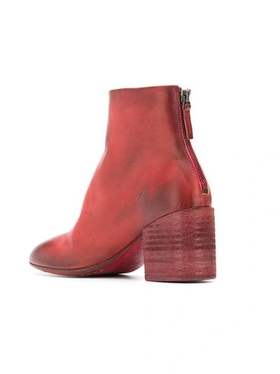 Shop Marsèll Block Heel Ankle Boots In Red