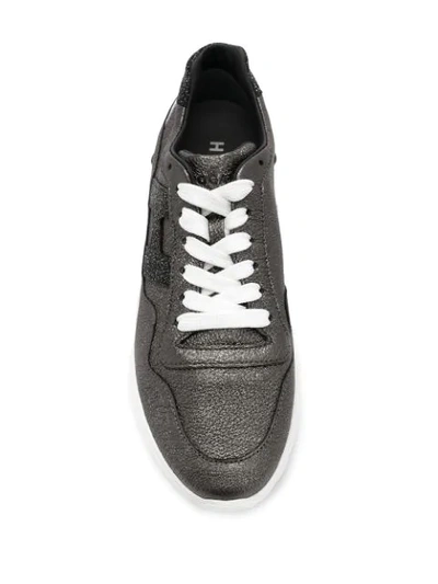 Shop Hogan Low-top Sneakers In Silver