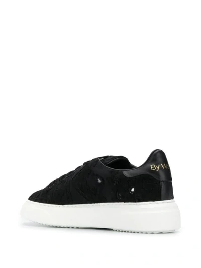 Shop By Walid Two Tone Low Top Sneakers In Black