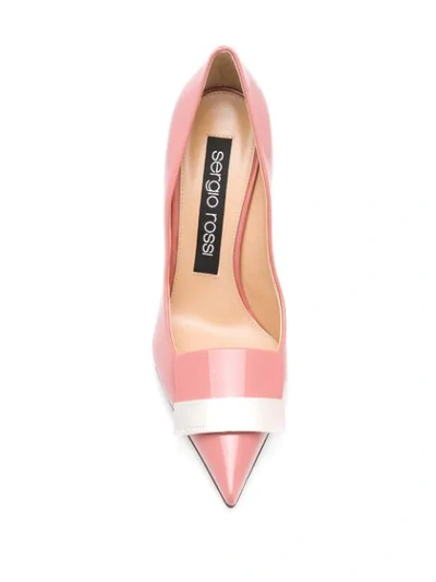 Shop Sergio Rossi Pointed Toe Pumps In Pink