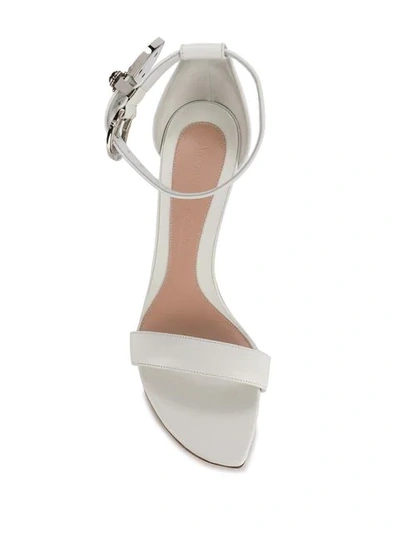 Shop Alexander Mcqueen Medieval Buckle Sandals In White