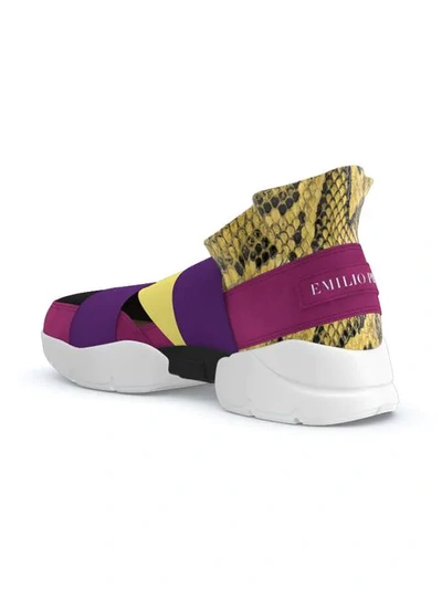 Shop Emilio Pucci City Up Custom Sneakers In Pink