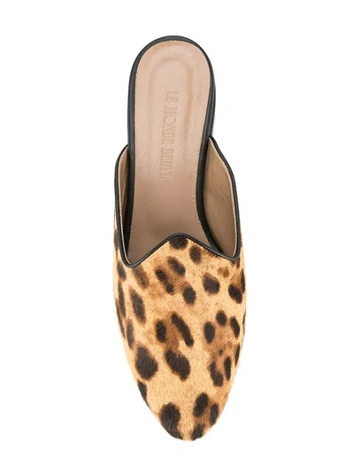 Shop Le Monde Beryl Leopard Print Mules In Multicolour