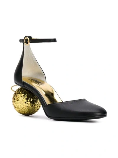 Shop Mm6 Maison Margiela Christmas Ball Heeled Pumps In Brown