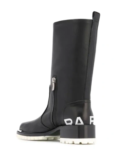 Shop Barbara Bui Round Toe Knee Boots In Black