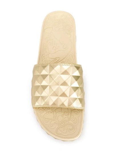 Shop Ash Studded Strap Sandals In Neutrals