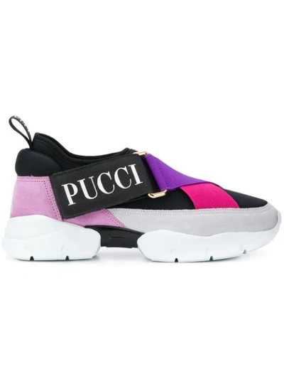 Shop Emilio Pucci City Slip-on Sneakers In Black