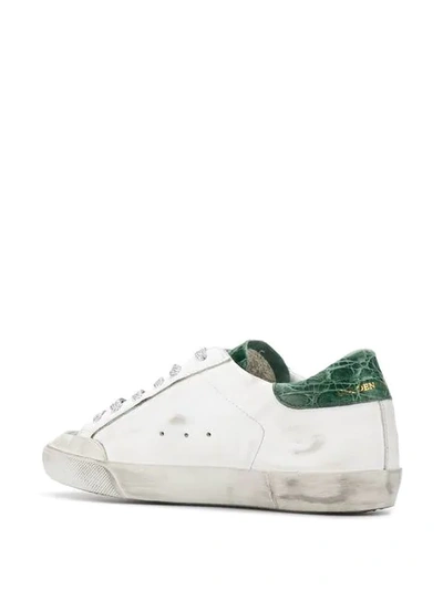 Shop Golden Goose Superstar Sneakers In O37 White L Emerald