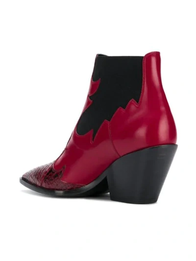 Shop Casadei Western Inspired Boots In Red