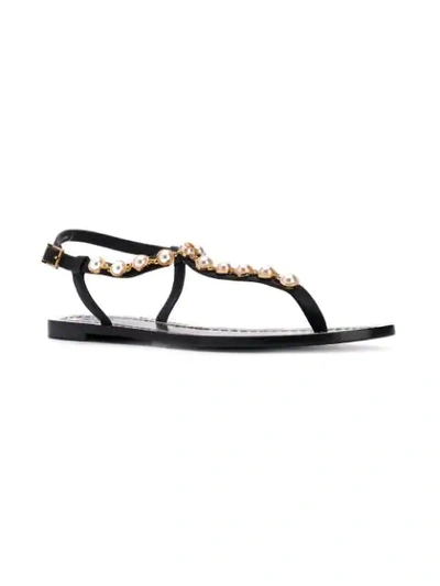 Shop Tory Burch Emmy Pearl Sandals In Black