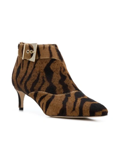 Shop Chloe Gosselin Tiger Ankle Boots In Brown