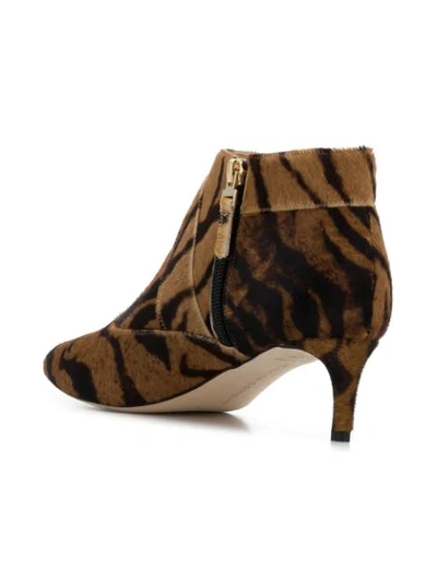 Shop Chloe Gosselin Tiger Ankle Boots In Brown