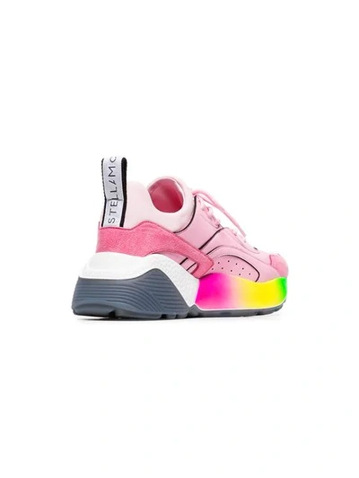 Shop Stella Mccartney Eclypse Rainbow Print Sneakers In Pink