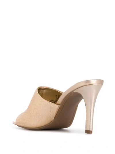 Shop Dkny Bronx Square Toe Mules - Gold