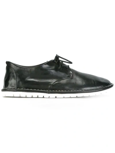 Shop Marsèll Contrast Sole Lace-up Loafers In Black