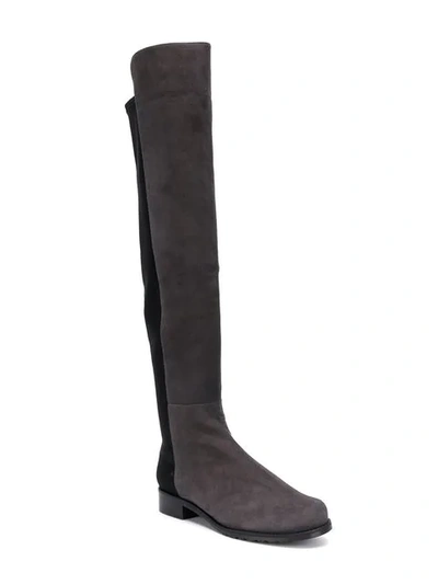Shop Stuart Weitzman 5050 Knee High Boots In Grey