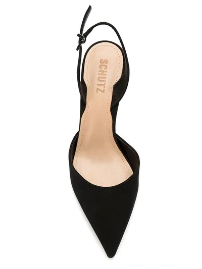 Shop Schutz Pointed Toe Slingback Pumps In Black