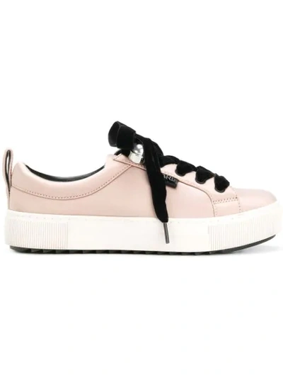 Shop Karl Lagerfeld Luxor Kup Lace Sneakers In Pink