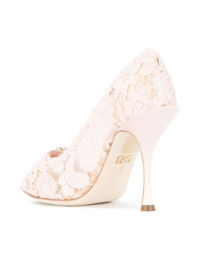 Shop Dolce & Gabbana Lace Pumps In Pink