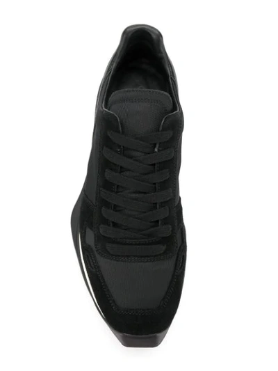Shop Rick Owens Runner Sneakers In Black