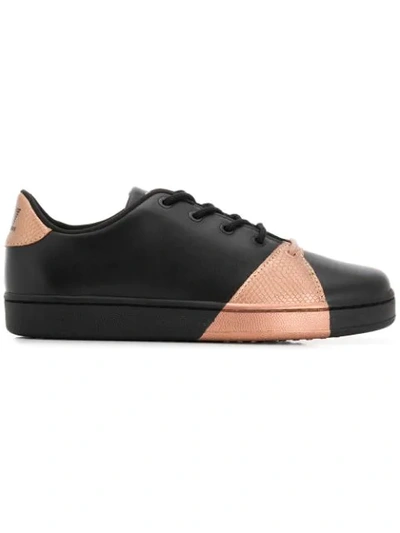 Shop Ea7 Colour Block Sneakers  In N705 Black