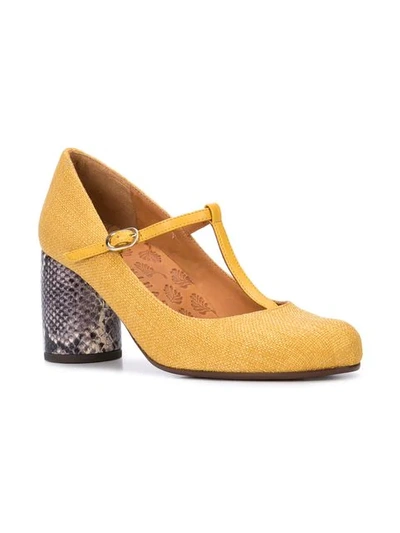 Shop Chie Mihara Buckled Pumps In Yellow