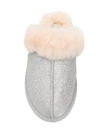 Shop Ugg Australia Shearling Slippers - Silver