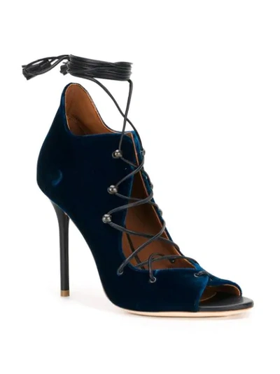 Shop Malone Souliers By Roy Luwolt Lace-up Sandals In Blue