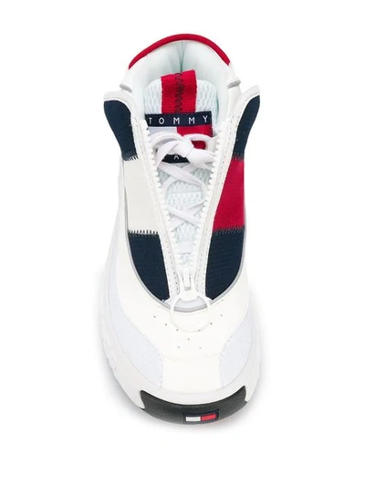 Shop Tommy Hilfiger Logo Sole Sneakers In White